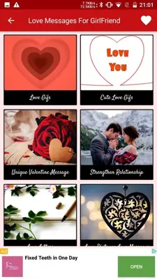 Love Messages for Girlfriend android App screenshot 4